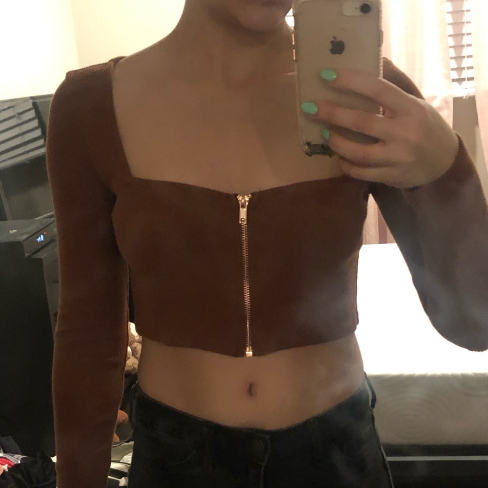 Rust Pacsun LA Hearts Crop Top